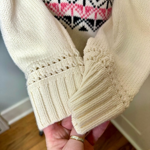 Talbots Cowl Neck Fair Isle Print Long Sleeve Sweater XL - Picture 8 of 13